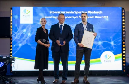 Stowarzyszenie Sportów Wodnych w Iławie z Certyfikatem Nagród Gospodarczych Żagle Warmii i Mazur