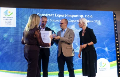 Constract Export-Import – producent komponentów meblowych z Certyfikatem Nagród Gospodarczych Żagle Warmii i Mazur